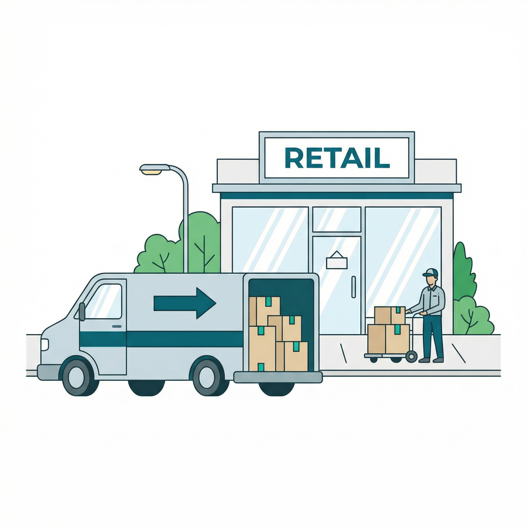 We deliver to stores